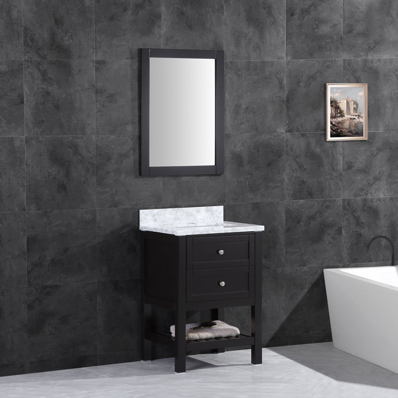 Wrought Studio Johna 23.5" Single Bathroom Vanity Set with Mirror Wayfair